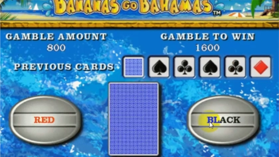 Автомат Bananas go Bahamas игра на удвоение